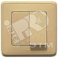 Cariva Выключатель двухклавишный слоновая кость