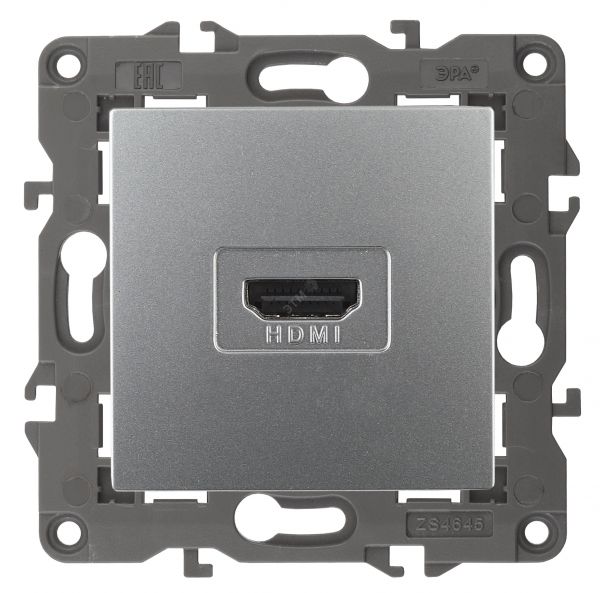 Розетка HDMI, Эра Elegance, алюминий, 14-3114-03