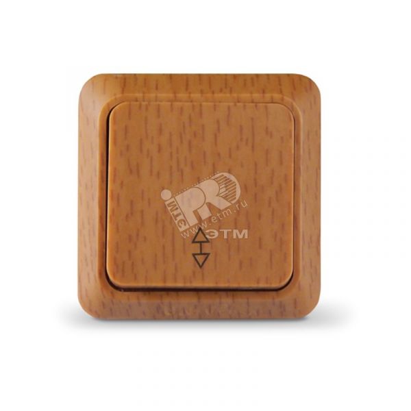 Выключатель Олимп одноклавишный проходной бук