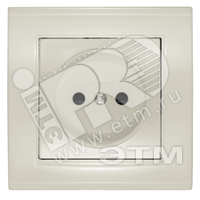 Розетка Бриллиант без заземления с защитной шторкой слоновая кость
