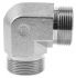 Parker Steel Zinc Plated Hydraulic Elbow Threaded Adapter, 8ENMK4S, G 1/2 Male G 1/2 Male, Переходник