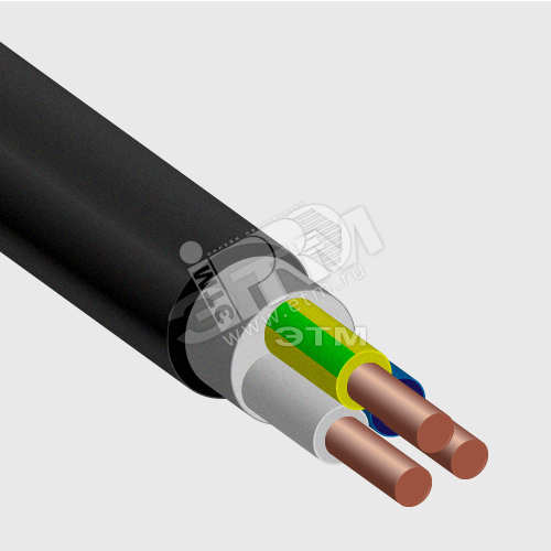 Кабель силовой ВВГнг-LS(А) 3х2.5 (N, PE) -0.660 однопроволочный ТРТС
