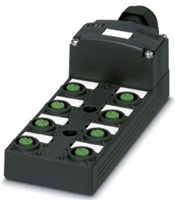 1452974, Phoenix Contact SACB-8/16-SC SCO P Series M12 Sensor Box, 8 Port