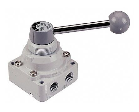 VH400-N04, SMC Lever 4/3 Pneumatic Manual Control Valve VH400 Series, Клапан
