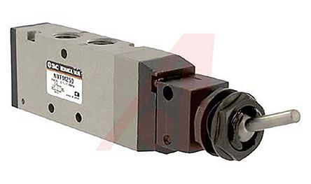 NVFM250-N02-08, SMC Toggle Lever 4/2 Pneumatic Manual Control Valve VFM200 Series, Клапан