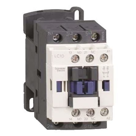 LC1D125P7, Schneider Electric 3 Pole Contactor - 25 A, 230 V ac Coil, TeSys D, 3NO, 7.5 kW, Контактор
