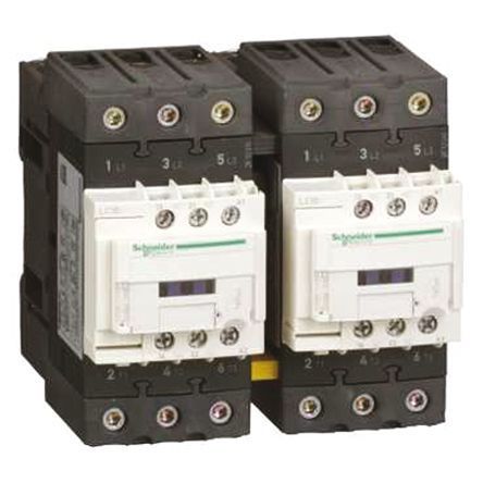 LC2D40AN7, Schneider Electric 3 Pole Reversing Contactor, 400 V ac Coil, TeSys D, 30 kW, Контактор