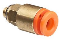 KQ2H07-34A, SMC Threaded-to-Tube Pneumatic Fitting NPT 1/8 to Push In 1/4 in, KQ2 Series, 1 MPa, Переходник
