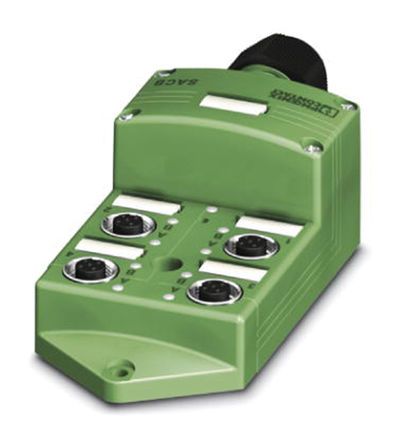 1537077, Phoenix Contact SACB-4/ 4-L-C NPN SCO Series M12 Sensor Box, 4 Port