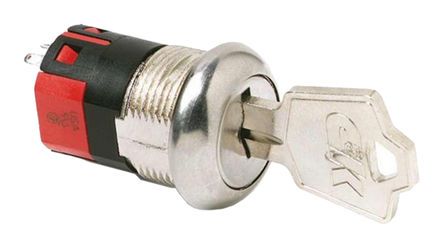 Y1907U2C802NQ, C & K Key Switch, SP, 4 A 3-Way, Выключатель с ключом