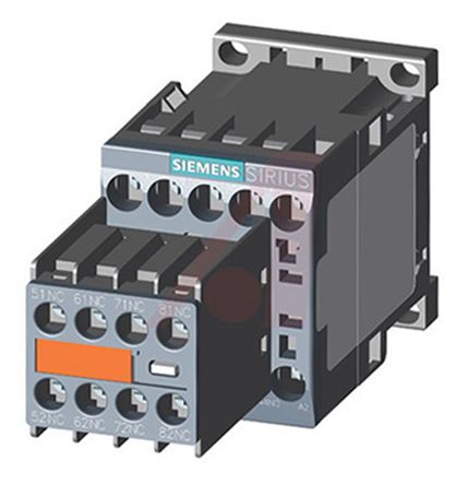 3RH2244-1AK60, Siemens Contactor Relay - 4NO/4NC, 6 A Contact Rating, Контактор