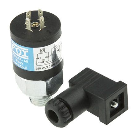 F4SX, RS PRO Pressure Switch, 1/4 in BSP Male 1bar to 12 bar