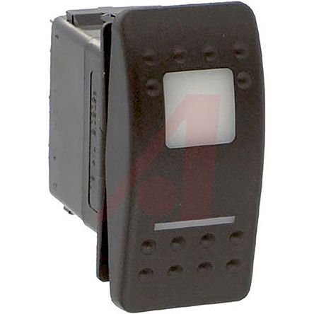 V6D2GHNB-AAC00-000, Carling Technologies Illuminated Single Pole Double Throw (SPDT), On-Off-On Rocker Switch Panel Mount, Клавишный переключатель
