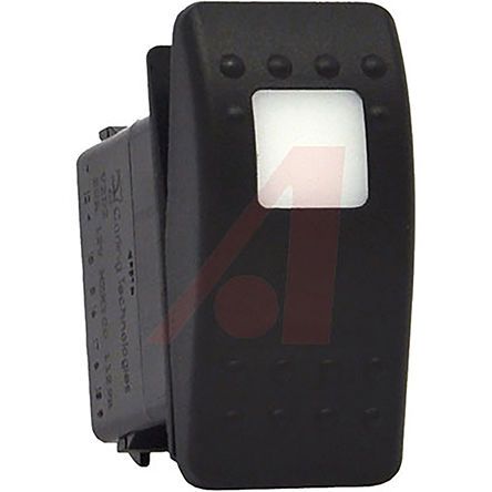 V8D1A60B-AMC00-000, Carling Technologies Illuminated Single Pole Double Throw (SPDT), (On)-Off-(On) Rocker Switch Panel Mount, Клавишный переключатель