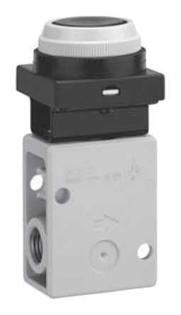 VM230-02-33A, SMC Push Button (Flush) Pneumatic Manual Control Valve VM200 Series, Клапан