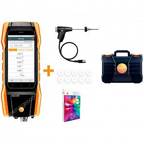 Комплект Testo 300 Longlife - анализатор дымовых газов (O2, СО с H2-компенсацией до 8 000 ppm, NO)