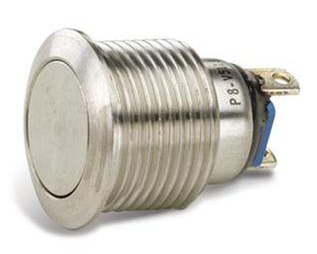 P8-V316315, Otto Single Pole Double Throw (SPDT) Momentary Push Button Switch, IP64, IP68S, IP69K, Flush Mount, 28 V dc, 115 V ac, Кнопочный переключатель