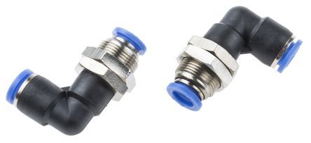 PLM 08, RS PRO Bulkhead Connector, Push In 8 mm, Разъем