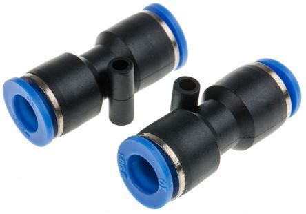 PUC 10, RS PRO Tube-to-Tube Straight Union, Push In 10 mm to Push In 10 mm, Переходник