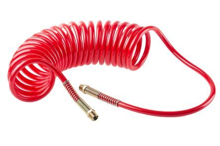 CT033-F311-PU-RD-02, RS PRO 4m Red Coil Tubing with Connector, PUR, BSPT 3/8, Трубка