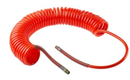 CT074-F310-PU-RD-03, RS PRO 6m Red Coil Tubing with Connector, PUR, BSPT 1/4, BSPT 3/8, Трубка