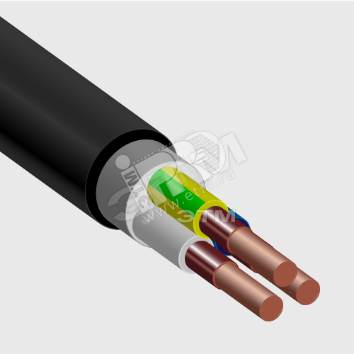 Кабель силовой ППГнг(A)-HF 3х1.5ок-1 ТРТС