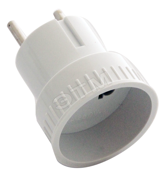 Европереходник без заземления 6А белый