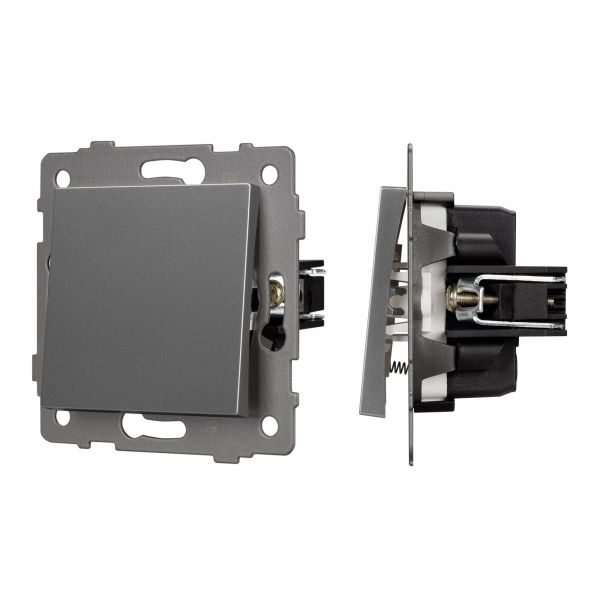 Механизм выключателя одноклавишный самовозвратный SWT-MKR1-PL-GR-V 250V, 10A