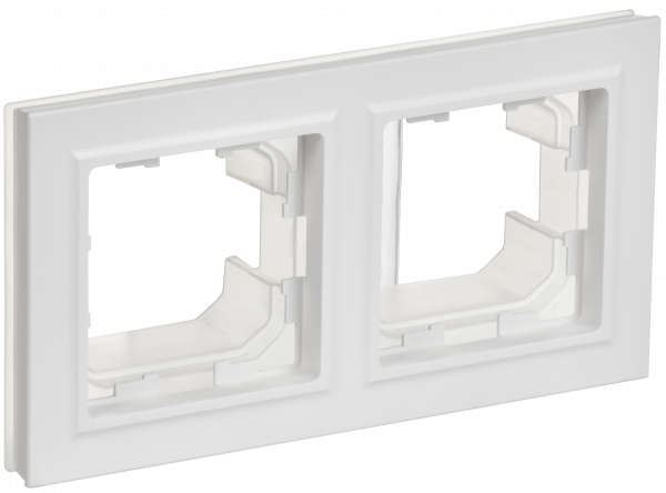 BRITE Рамка 2-местная IP44 РУ-2-БрАБ-44 арктический белый IEK