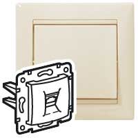 Розетка телефонная RJ11 слоновая кость VALENA DIY