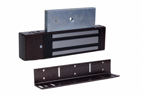 Замок электромагнитный ML-194.03K с контроллером 12В усилие 500 кг коричневый