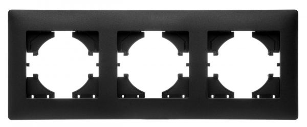 Рамка 3-местная Bravo, графит