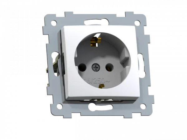 Мария  Розетка  с заземлением  в рамку РС16-445, белый