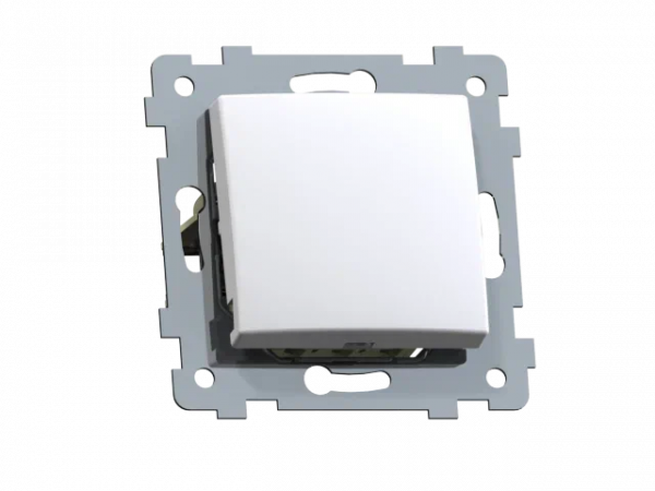 Мария выключатель одноклавишный скрытой установки  С110-437, белый