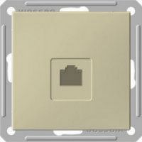 W59 Розетка компьютерная скрытая в рамку шампань