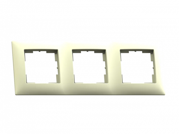 Мария Рамка трехместная МРФИ11.12.00.00,  слоновая кость