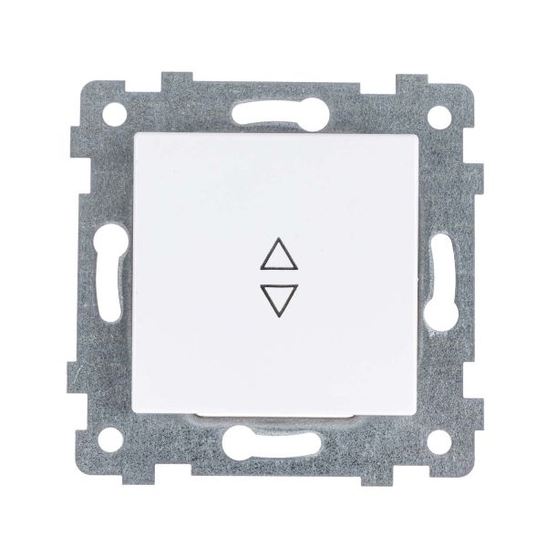 АКСИОМА Механизм переключателя на два направления одноклавишного скр.уст. С610-464, белый