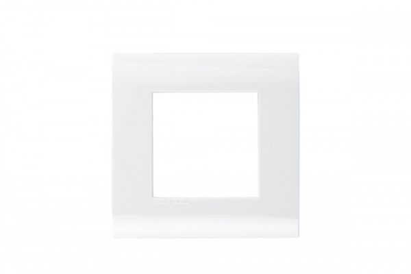 Рамка французский стандарт 2 модуля 45 x 22,5 мм, белый