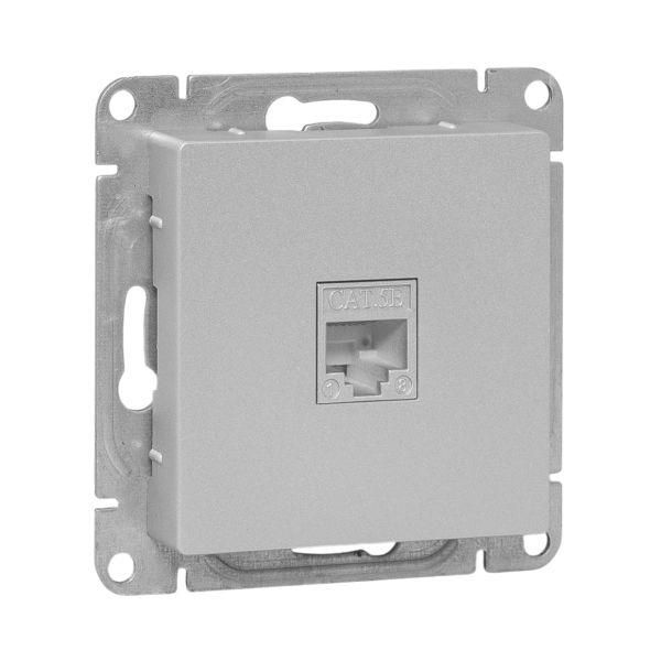 Эпика Механизм розетки RJ45 - 2шт (cat5) алюминий EKF