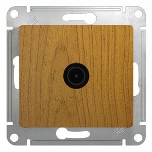 GLOSSA Розетка телевизионная TV 1Дб в рамку дуб