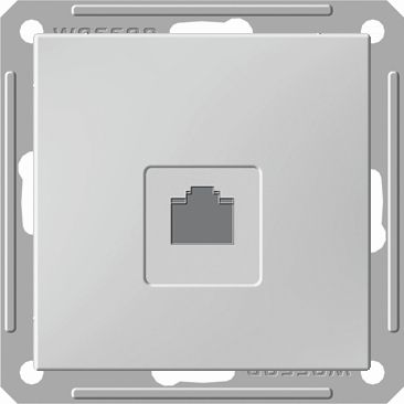 W59 Розетка компьютерная скрытая в рамку матовый хром