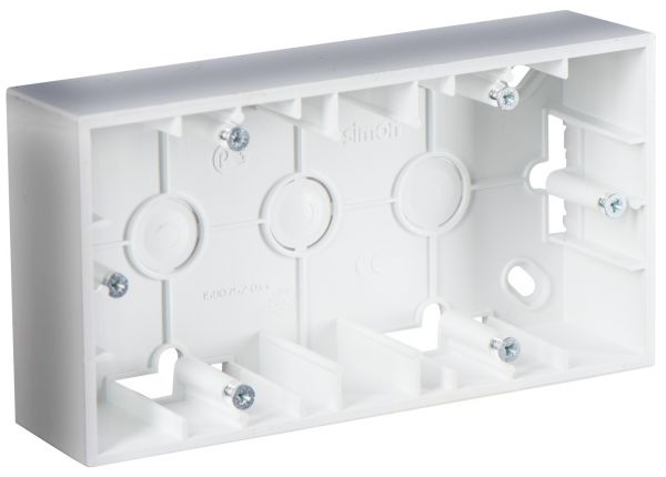 Коробка для наружного монтажа на 2 поста, алюминий