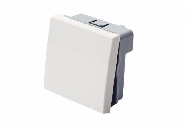 Выключатель одноклавишный 45 х 45 мм 10 A – 250 В,белый