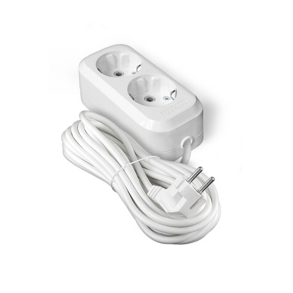 Удлинитель Е-302А ПВС 3*1,5 ,2 гнезда, с заземлением, 7м еврослот