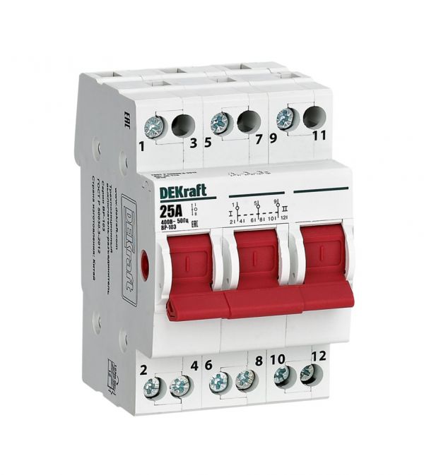 Выключатель-разъединитель трехпозиционный 3P 25A ВР-103