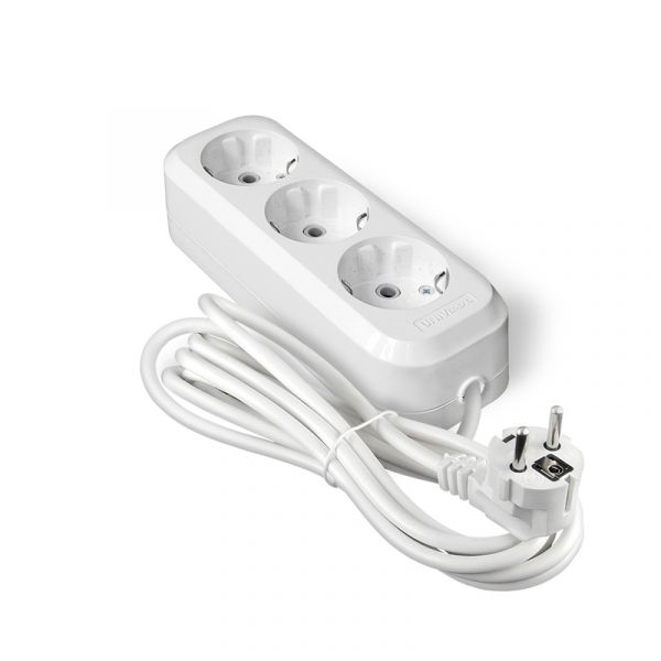Удлинитель Е-303А ПВС 3*1,5 ,3 гнезда, с заземлением, 5м еврослот