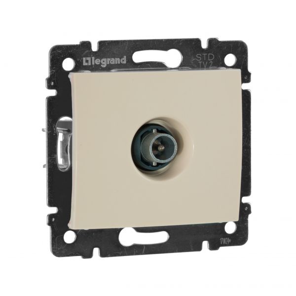 Розетка TV оконечная слоновая кость VALENA