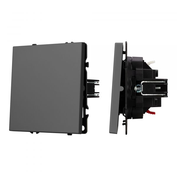 Механизм выключателя одноклавишный проходной SWT-NOBE-MKP1-SFPL-GR 230V, 10A, Серый, 1 пост