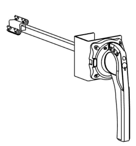 ВЫНОСНАЯ СТАНДАРТНАЯ ЧЁРНАЯ ПОВОРОТНАЯ РУКОЯТКА ДЛЯ БОКОВОЙ УСТАНОВКИ НА SD630