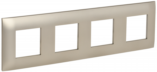 SKANDY Рамка 4-местная SK-F04Sh шампань IEK